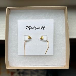 NWT Madewell Gold Heart Earrings